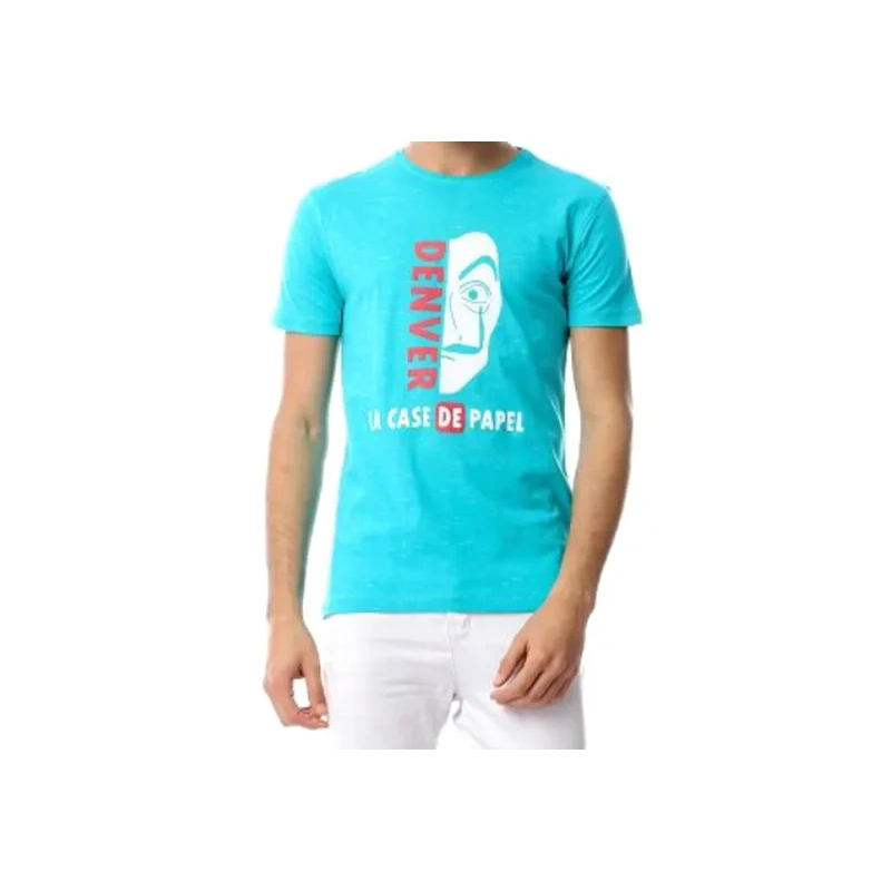 IZOR La Casa De Papel Printed T-Shirt Blue