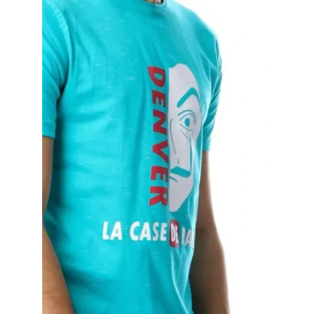IZOR La Casa De Papel Printed T-Shirt Blue
