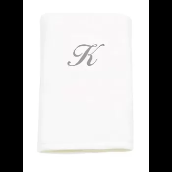 Letter K Printed White Bath...