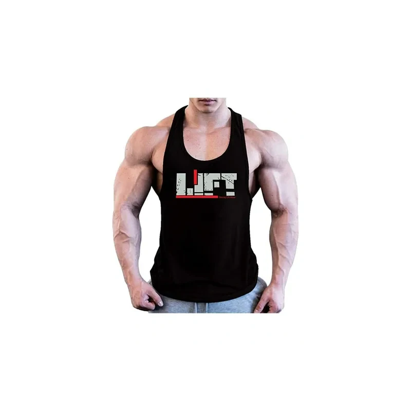 Lift Wear Men Tank Top Printed Workout Sleeveless Gym Shirt Top