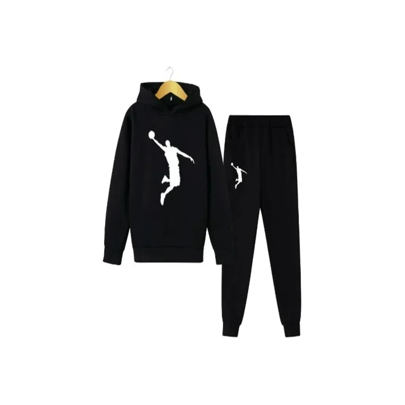 Lakers Set Printed Hoodie and Pants For Kids and Adult Black