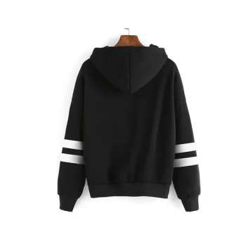 Long Sleeve Hoodie Black Color