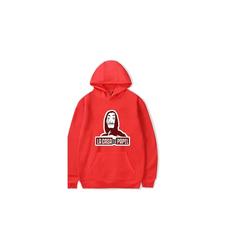 Long Sleeved Hoodie With Unique Pattern Red