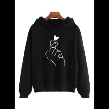 Loose Printing Sweater Black