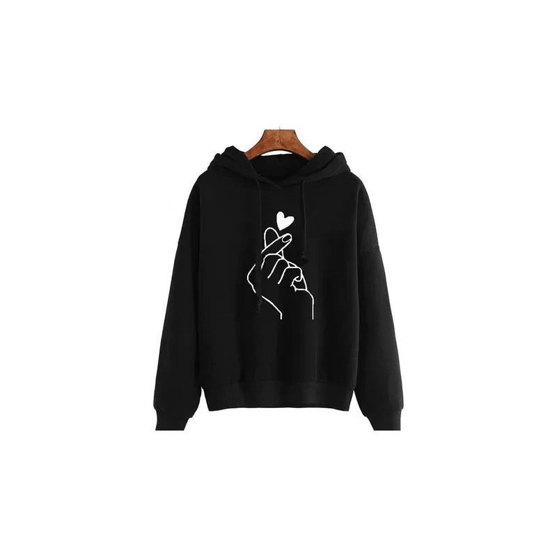 Loose Printing Sweater Black