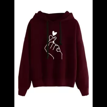 Loose Printing Sweater Red...