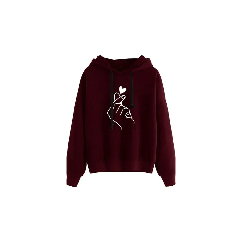 Loose Printing Sweater Red Wine