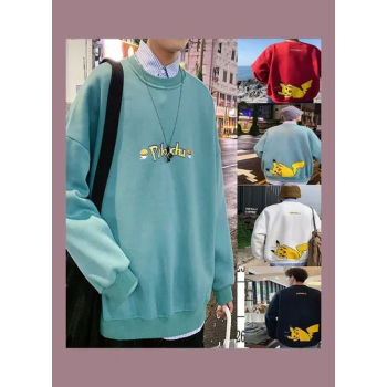 Long-sleeved Daily Wear Cartoon Pattern Fashion Top black