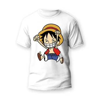 Luffy One Piece Printed T-shirt White
