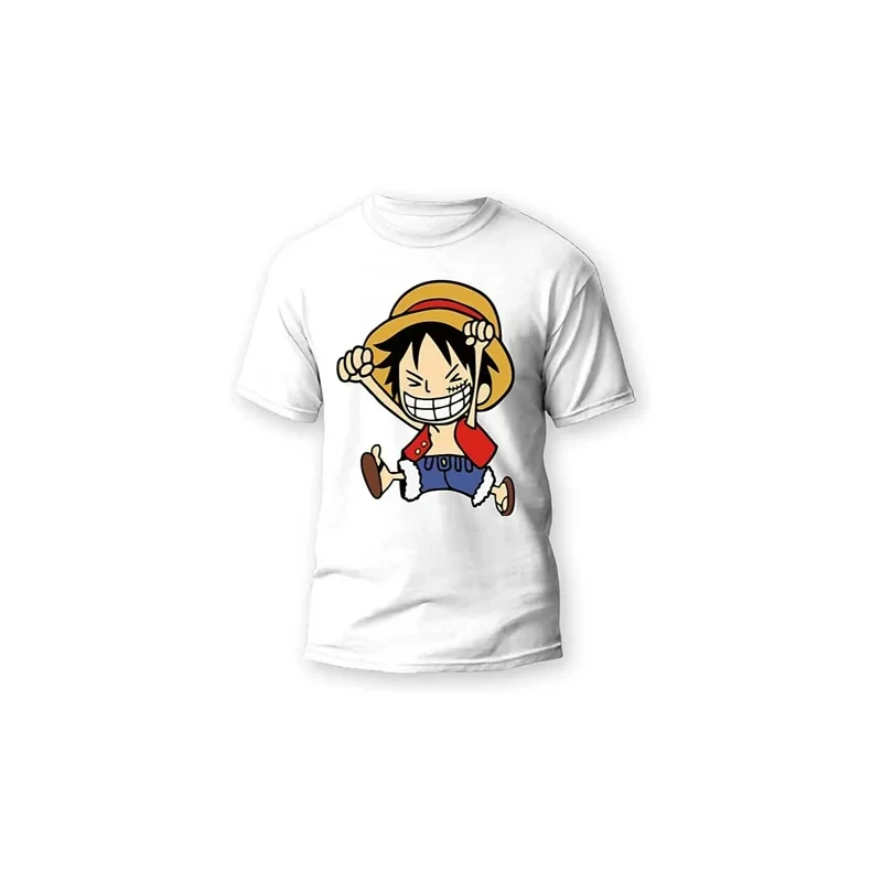 Luffy One Piece Printed T-shirt White