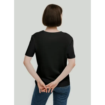 Mama Printed Women Casual Vintage Black T-shirt