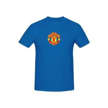 Manchester United FC Printed Cotton Short Sleeve T-shirt Blue