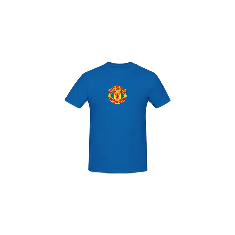 Manchester United FC Printed Cotton Short Sleeve T-shirt Blue