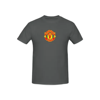 Manchester United FC Printed Cotton Short Sleeve T-shirt Grey