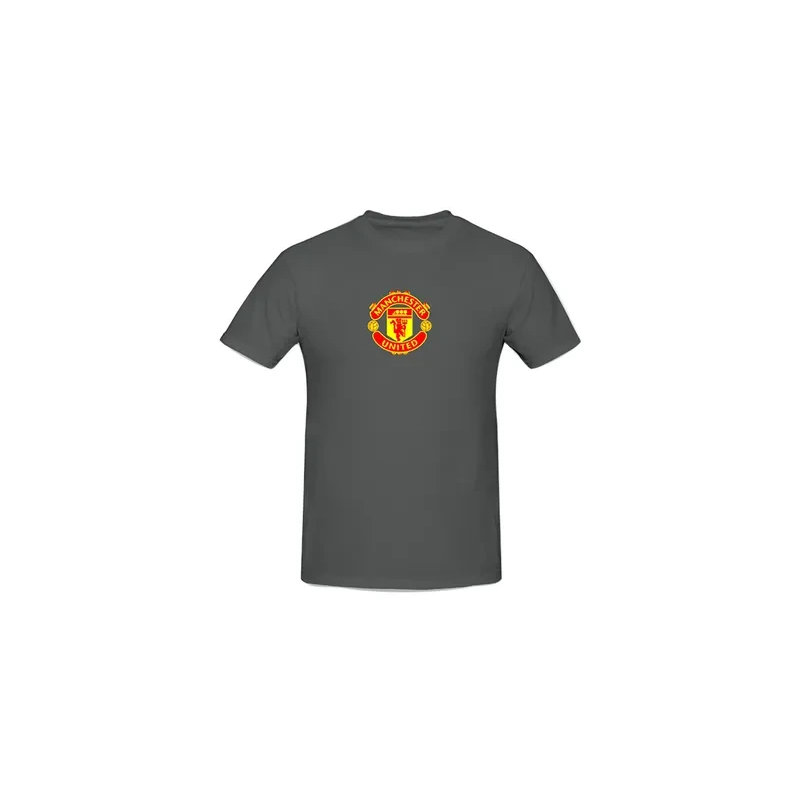 Manchester United FC Printed Cotton Short Sleeve T-shirt Grey