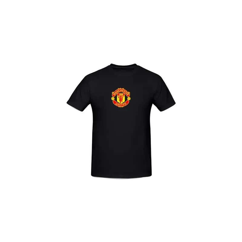 Manchester United FC Printed Cotton Short Sleeve T-shirt Black
