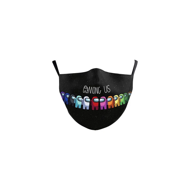 Among US Kids Mask For Safety Black