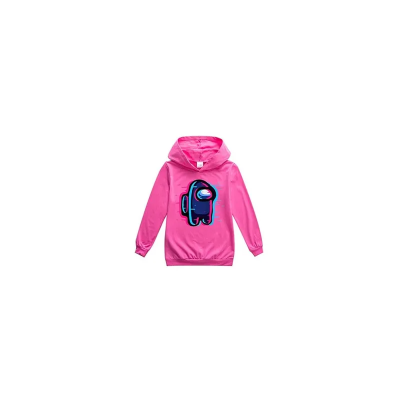 Among Us Printed ROSE PINK Hoodie for Unisex Kids top Pullover
