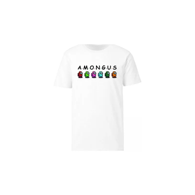 Among Us Printed Short Sleeves T-Shirt White/Black/Green