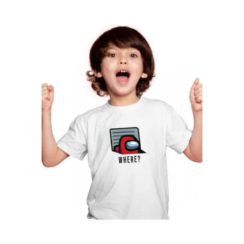 Among Us Printed T-Shirt White/Red/Black