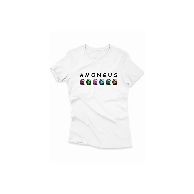 Among Us Printed T-Shirt White/Red/Black, Kids Unisex