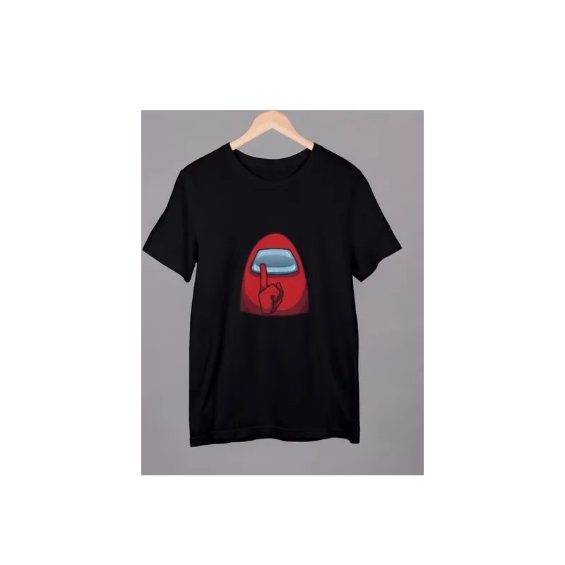 Among Us Round Neck T-Shirt Black