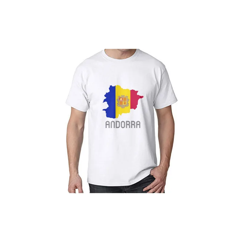 Andorra Round Neck Short Sleeve White T-shirt