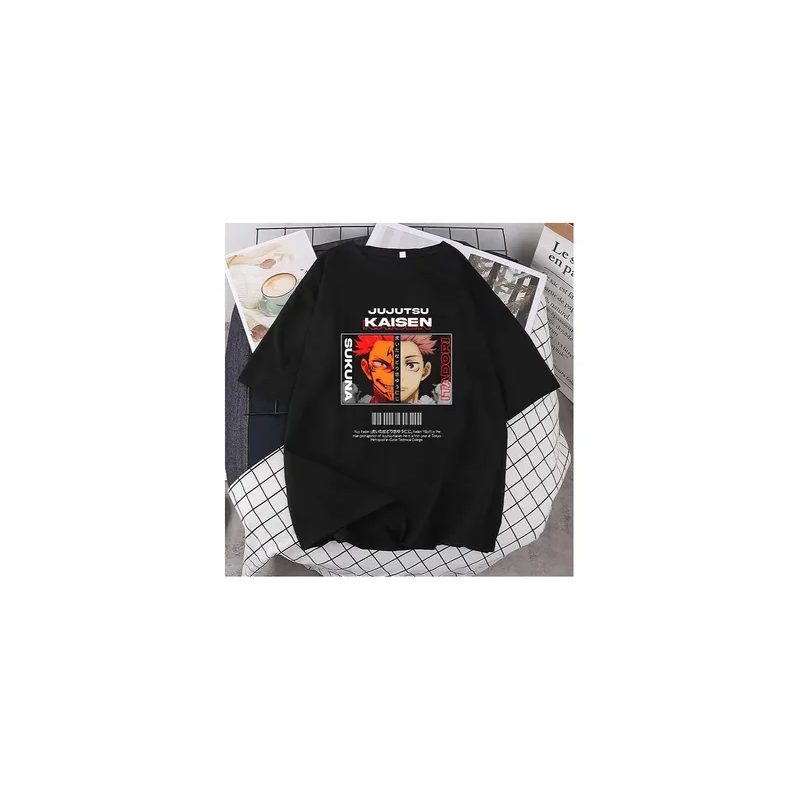 Anime Attack Jujutsu Kaisen Printed T-shirt Black