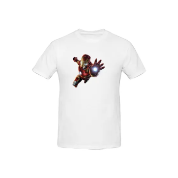 Aou Iron Man Printed Cotton...