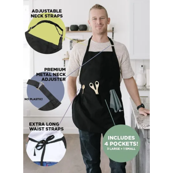 Apron Men, Trophy Husband BBQ Grill Adjustable Apron for Men, One Size