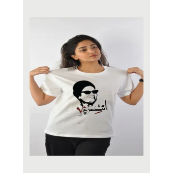 Arabic Phrases Printed T-Shirt Black/Red white