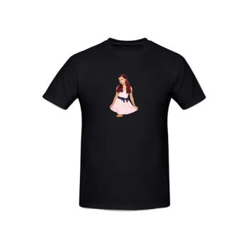 Ariana Grande Sam Printed Cotton Short Sleeve T-shirt Black
