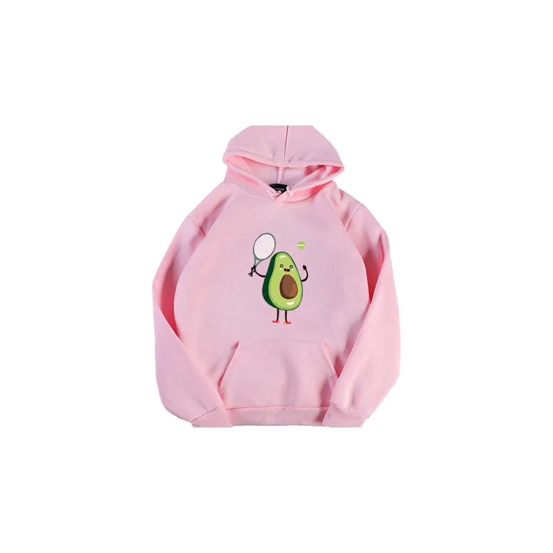 Avocado Hoodie Sweatshirt Pink