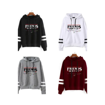 Autumn Winter American Drama FRIENDS Long Sleeve Print Hoodie Tops Gray