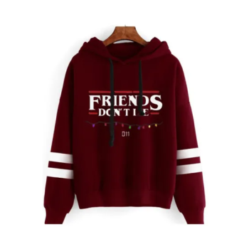 Autumn Winter American Drama FRIENDS Long Sleeve Print Hoodie Tops Gray