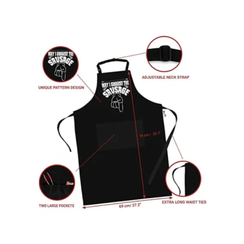 Bang Tidy Clothing Funny BBQ Apron Novelty Aprons Cooking Gifts for Men 100% Cotton 2 Pockets - May I Suggest The Sausage