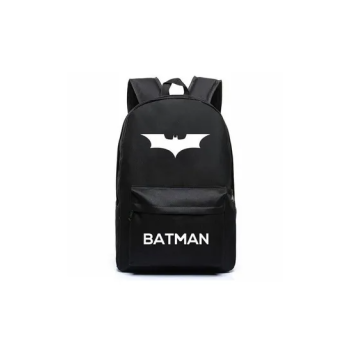Batman White Printed School Backpack