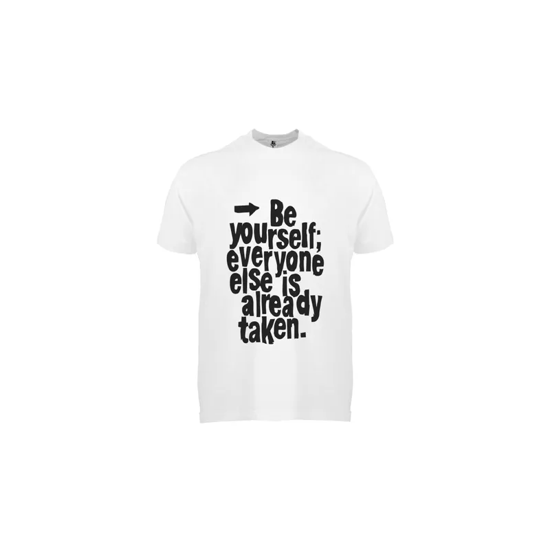 Be Yourself Quote Short Sleeve T-shirt White
