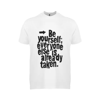 Be Yourself Quote Short Sleeve T-shirt White