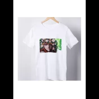 Beauty Face with Flowery...