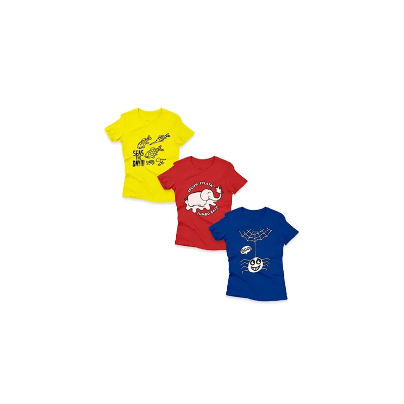 Best Combo Pack Kids Cotton TShirt | Graphic Printed Multicoloured T-Shirts | Cute Tees Kids 1Y-14Y