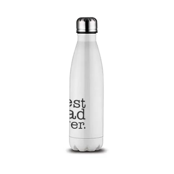 Best Dad Ever Black Printed Customized Attitude Insulated Double Wall Vacuum Stainless Steel Leak Proof Metal Sports Water Bottle