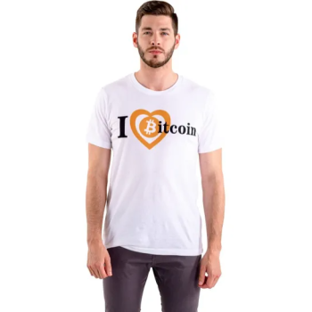 Bitcoin Love Printed 100% Cotton Black T-shirt/Bitcoin/Crypto/Traders/Gift for Birthday, Anniversary