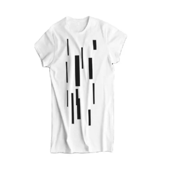 Black Art Lines Printed T-shirt