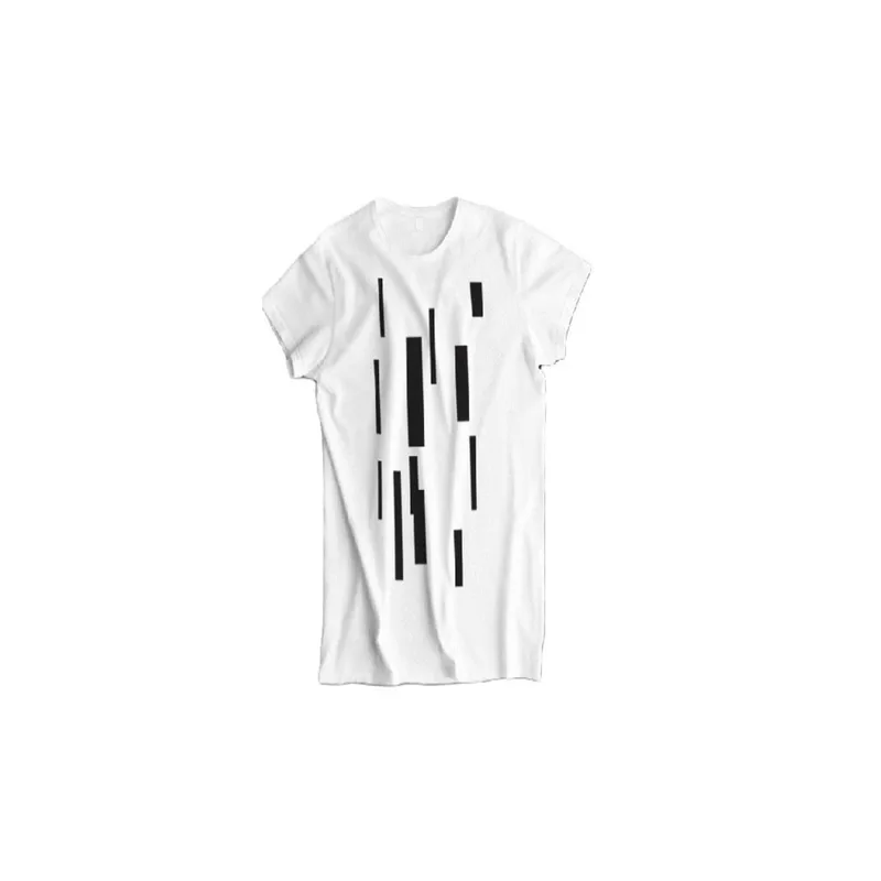 Black Art Lines Printed T-shirt