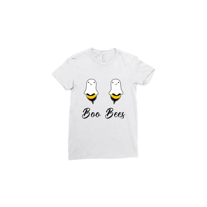 Boo Bees Halloween Ladies Fitted T-Shirt