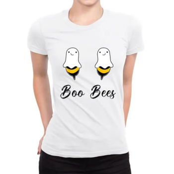 Boo Bees Halloween Ladies Fitted T-Shirt