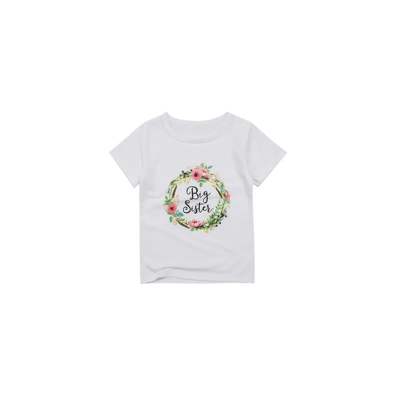 Big Sister Flower Printed T-Shirt White