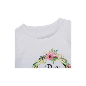 Big Sister Flower Printed T-Shirt White