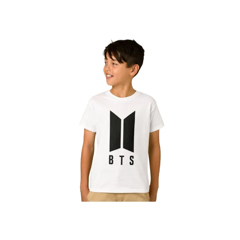 Boys BTS Logo Graphic T-Shirt White
